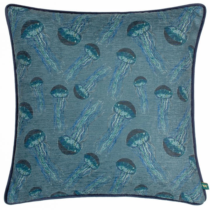 ABYSS JELLYFISH 43X43 CUSHION CASE PETROL