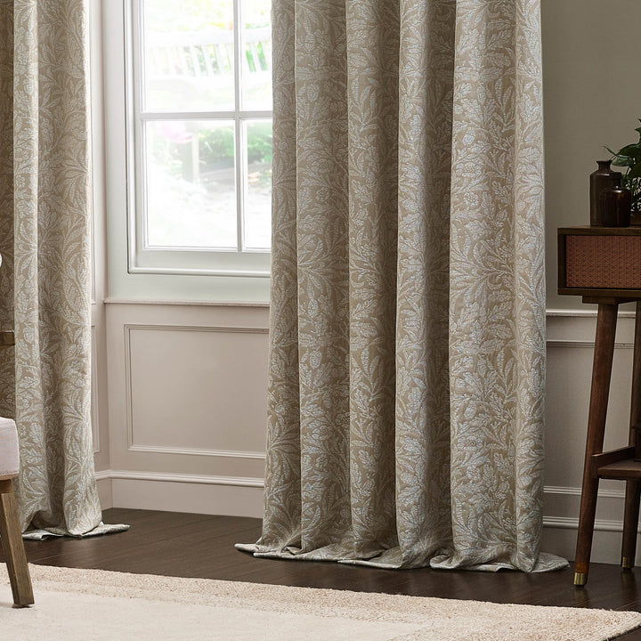 ACORN TONAL 117X137 PENCIL PLEAT CURTAINS LINEN
