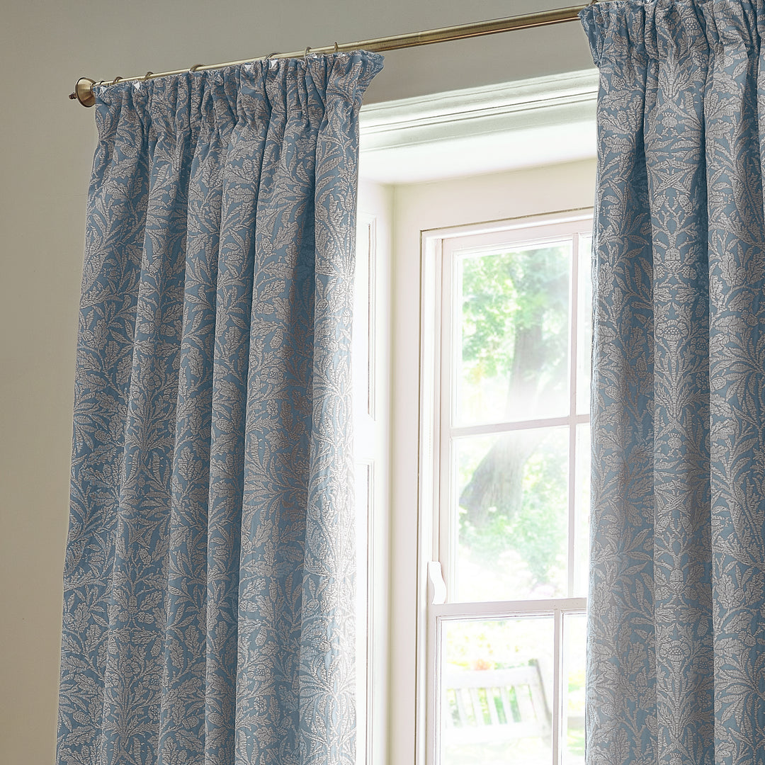 Acorn Tonal 117x137 Pencil Pleat Curtains Wedgewood - image 3