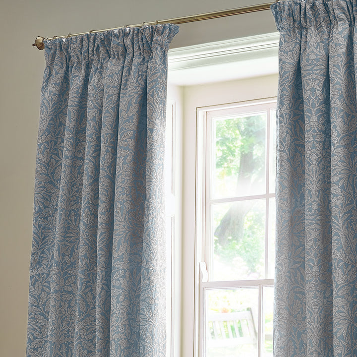 Acorn Tonal 117x137 Pencil Pleat Curtains Wedgewood - image 3