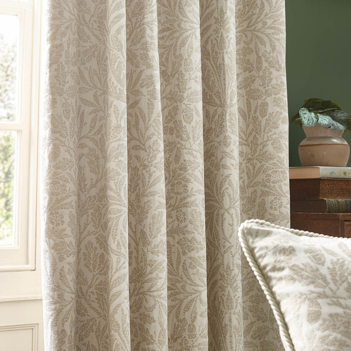 Acorn Tonal 167x137 Pencil Pleat Curtains Ivory - image 5