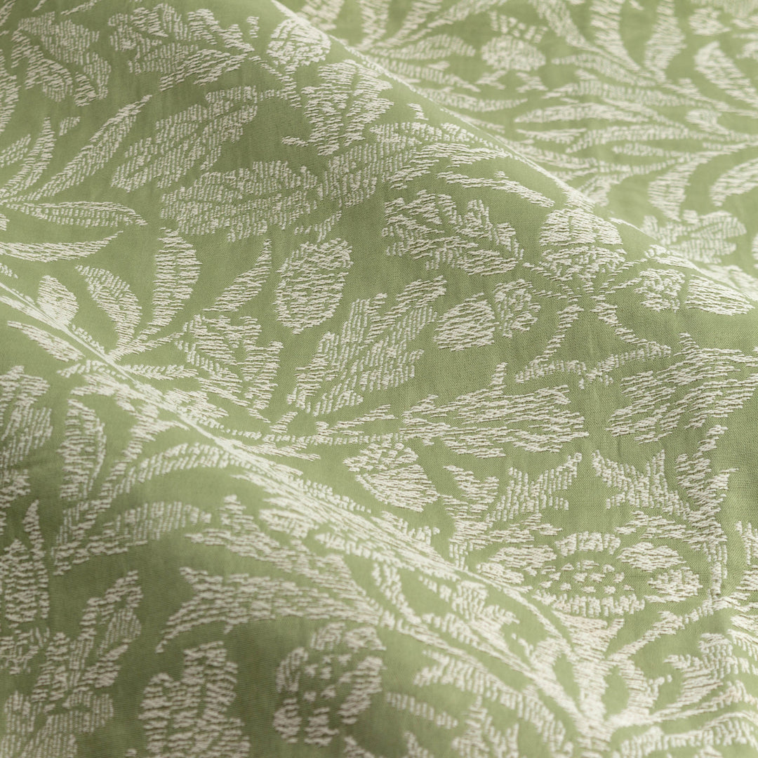 Acorn Tonal 167x137 Pencil Pleat Curtains Sage - image 6