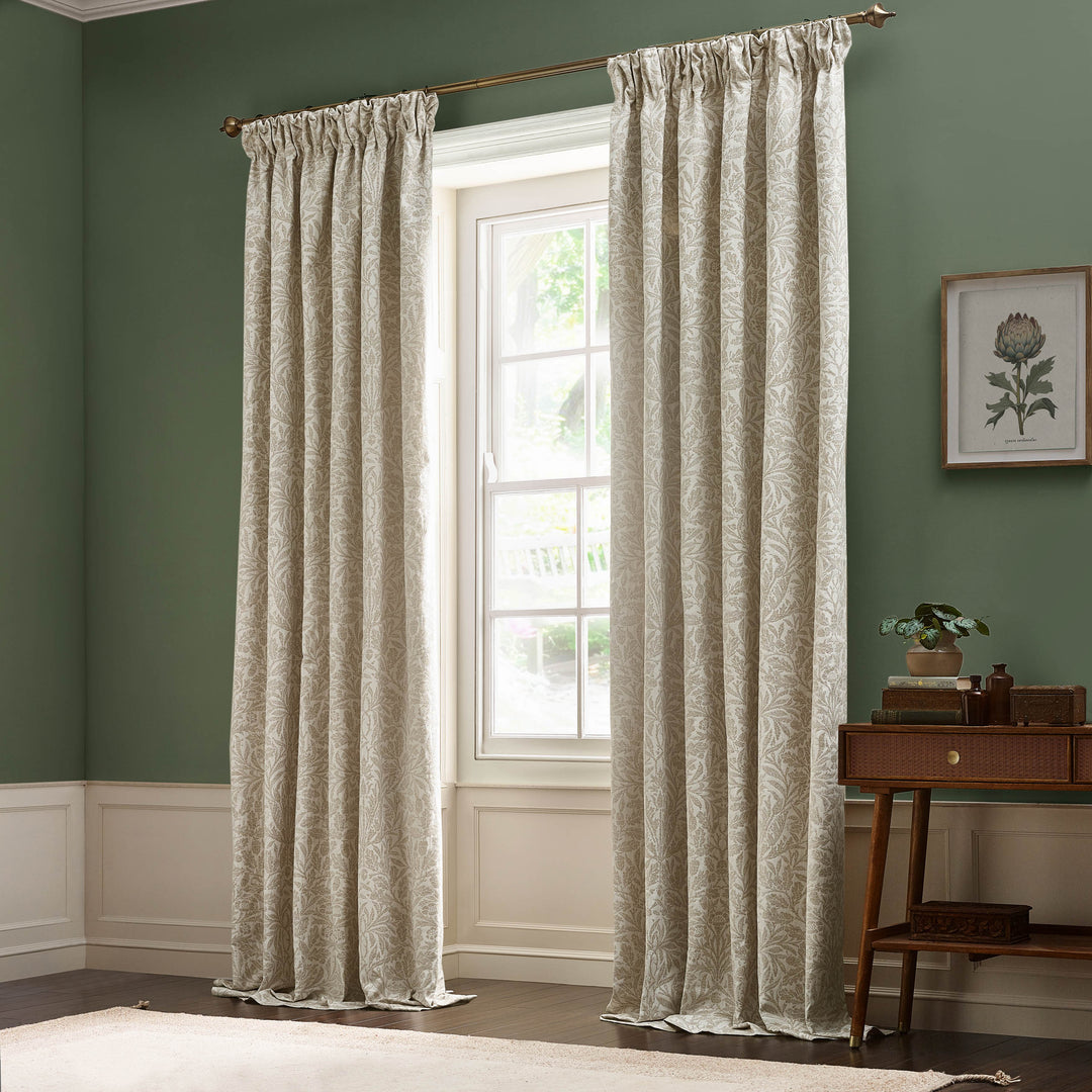 Acorn Tonal 167x182 Pencil Pleat Curtains Ivory - image 7