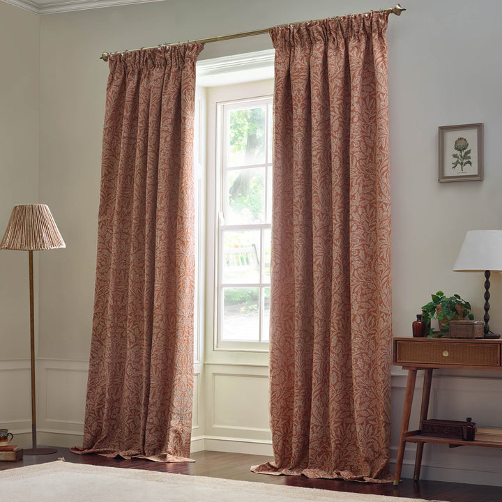 Acorn Tonal 228x137 Pencil Pleat Curtains Brick - image 7