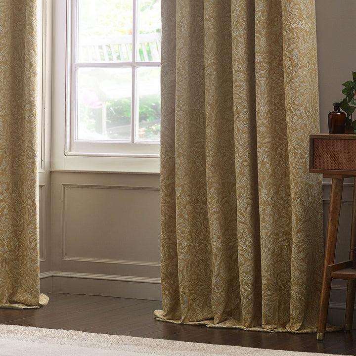 ACORN TONAL 228X137 PENCIL PLEAT CURTAINS GOLD