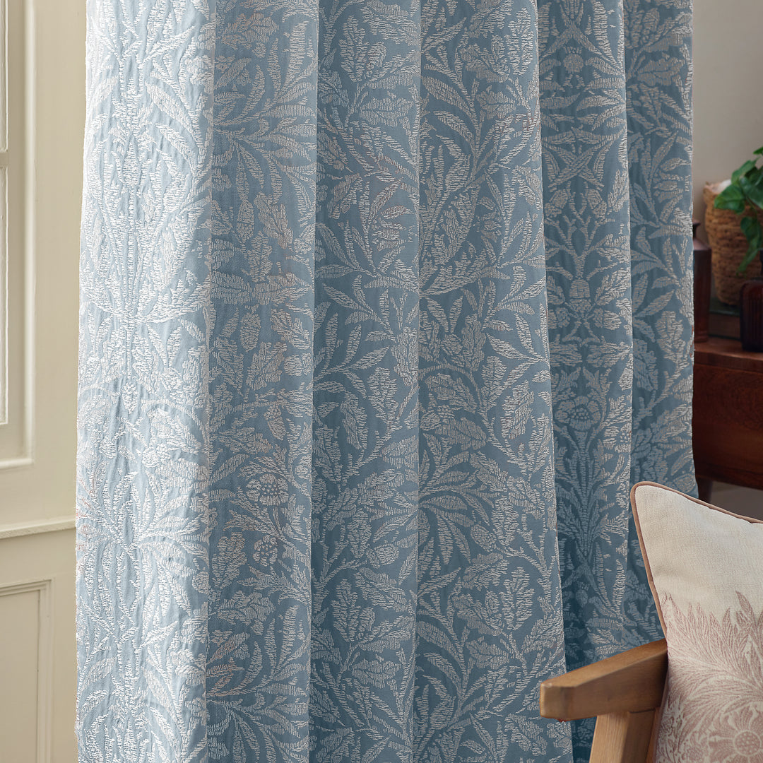 Acorn Tonal 229x183 Pencil Pleat Curtains Wedgewood - image 4
