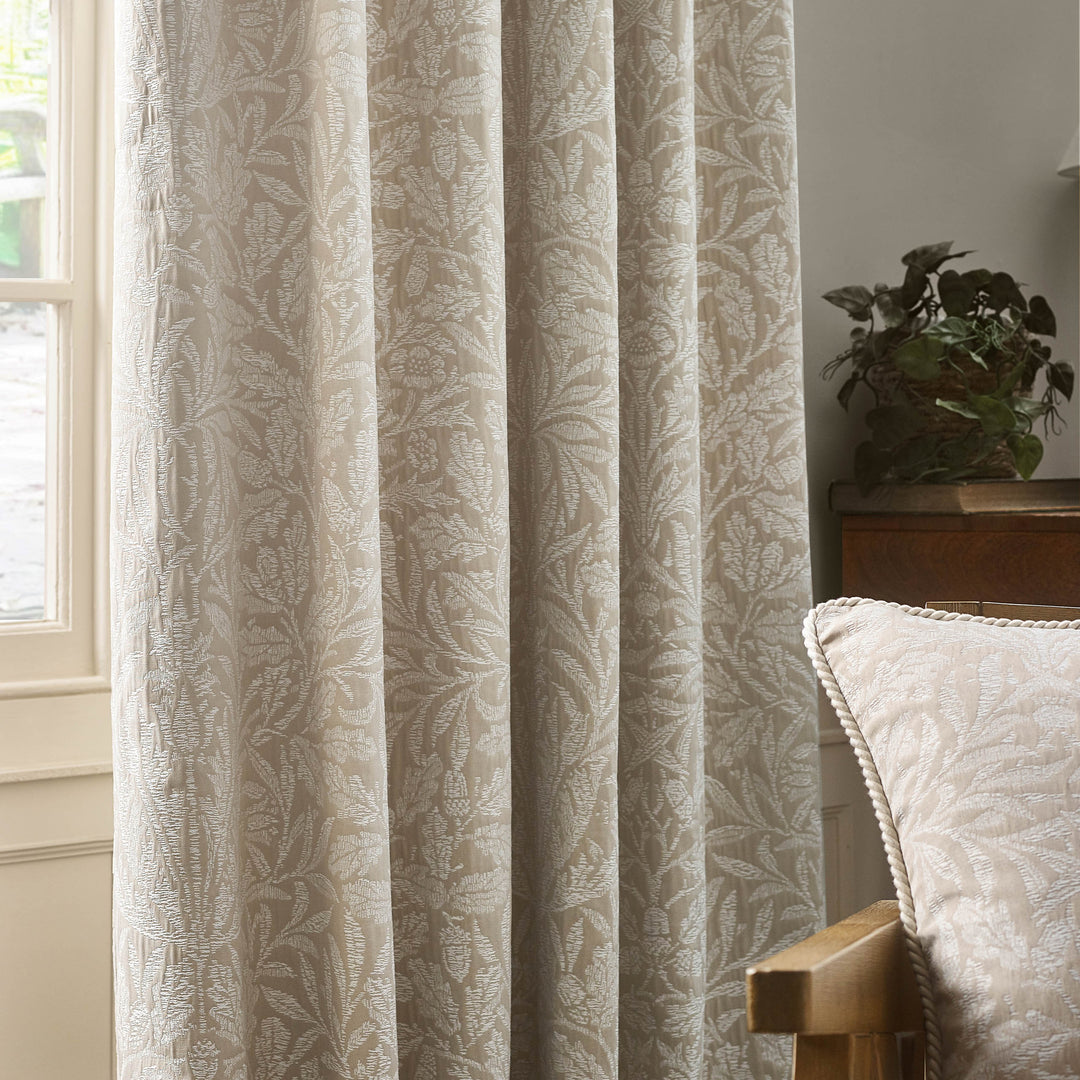 Acorn Tonal 228x228 Pencil Pleat Curtains Linen - image 5