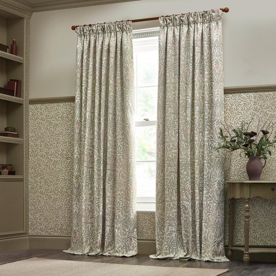 Acorn Multi 117x182 Pencil Pleat Curtains Stone/Sage - image 6