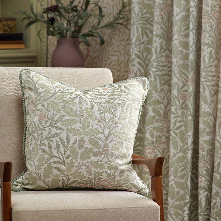 Acorn Multi 167x137 Pencil Pleat Curtains Stone/Sage - image 4