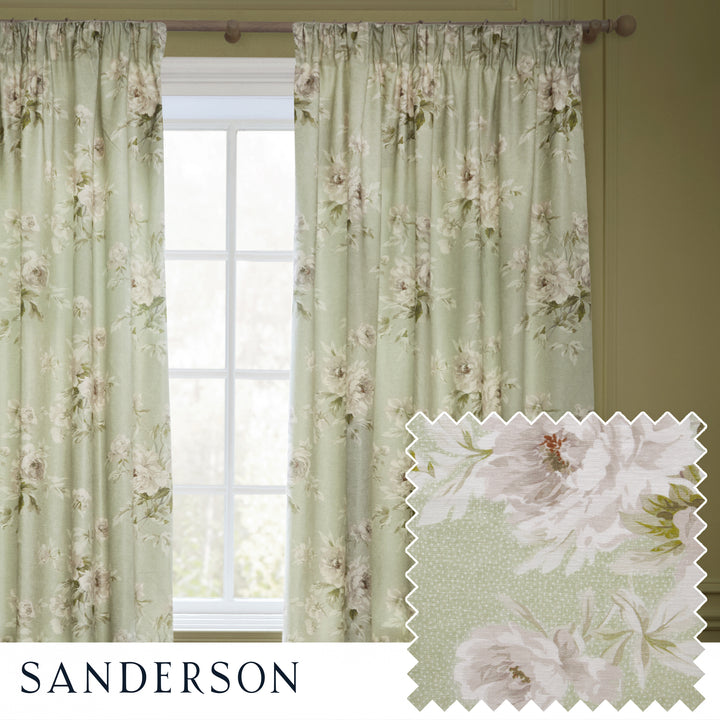 ADELE 228X137 EYELET CURTAINS SAGE