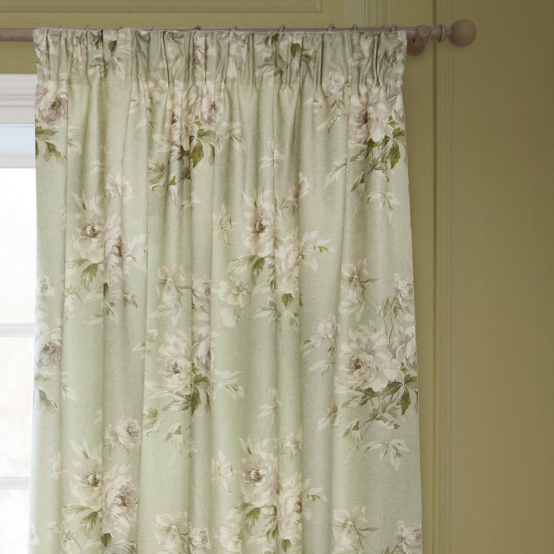 ADELE 228X228 EYELET CURTAINS SAGE