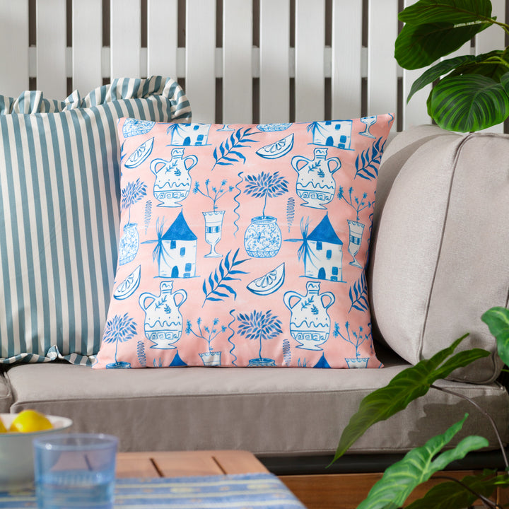Aegina 45x45 Outdoor Cushion Case Peach