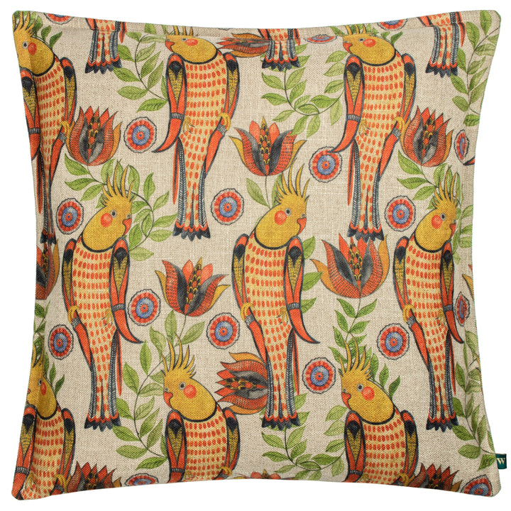 AKAMBA COCKATIELS 50X50 CUSHION CASE MULTI