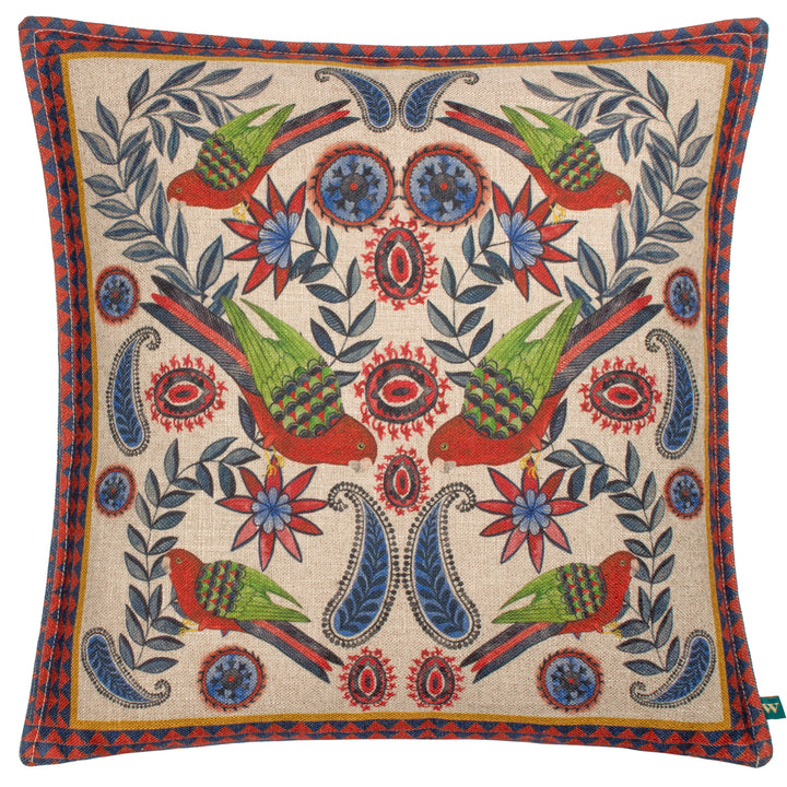 AKAMBA MIRRORED PARROTS 50X50 CUSHION CASE MULTI