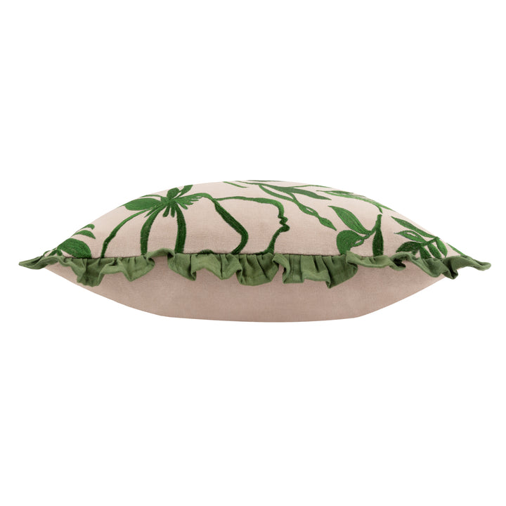 ALBERA 43X43 CUSHION CASE LINEN/GREEN