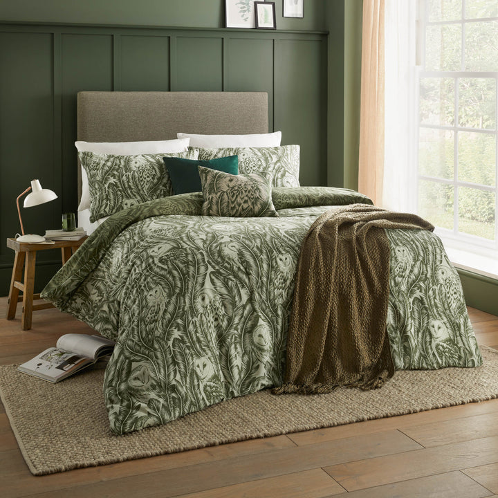 Albus Super King Duvet Set Forest Green