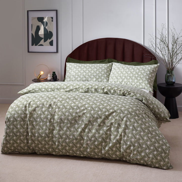 Alexa Double Duvet Set Olive