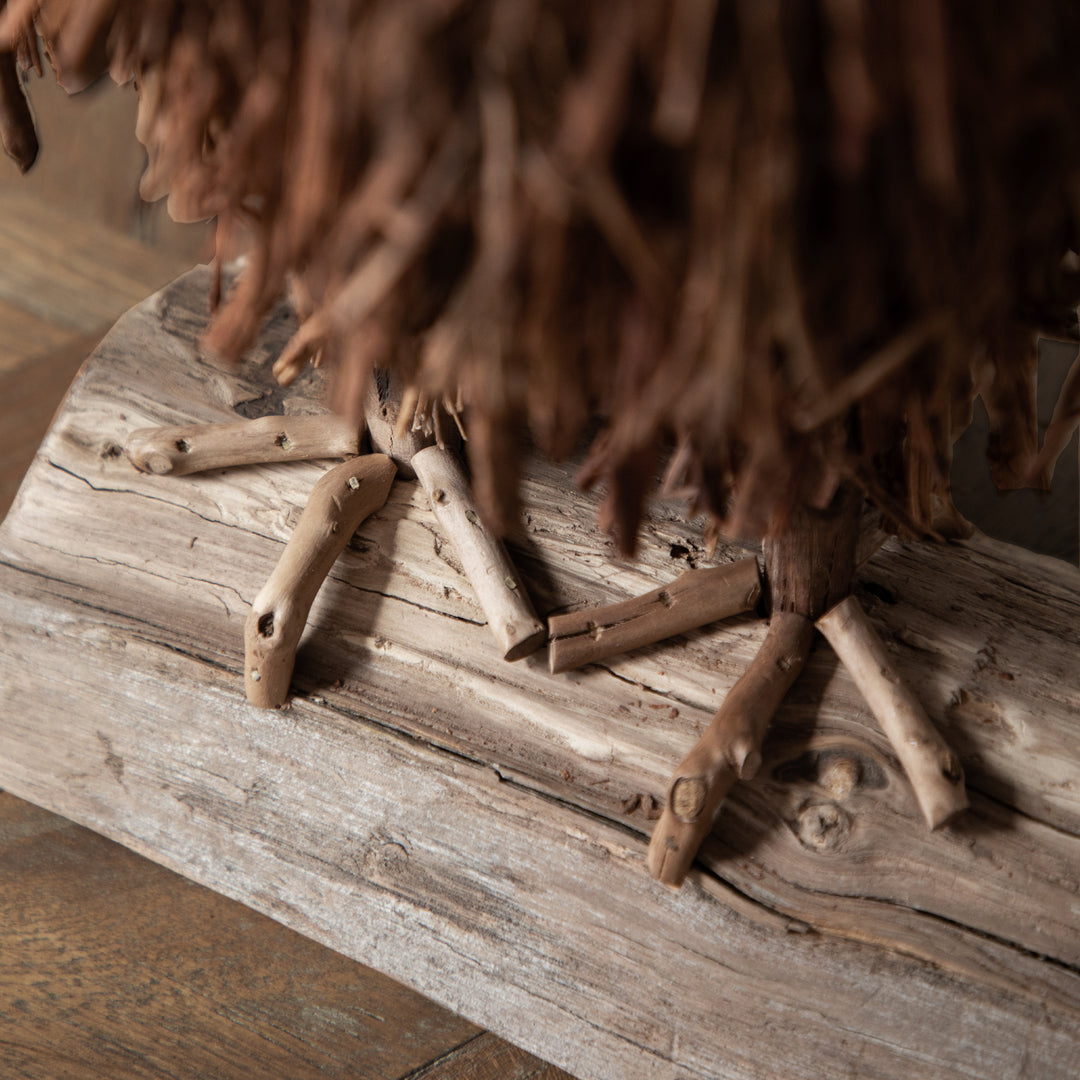 ALFRED STANDING OWL WOODEN SCULPTURE