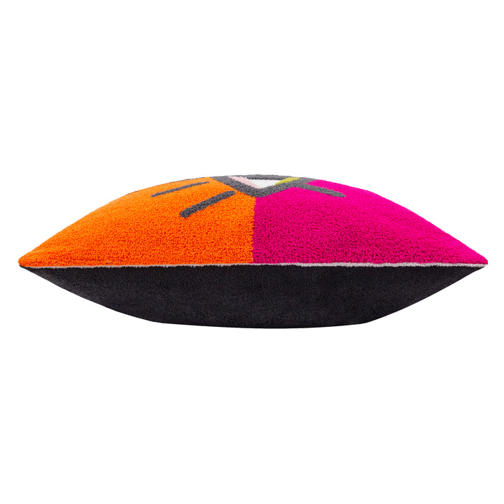 ALL EYES ON YOU 45X45 CUSHION CASE ORANGE/PINK