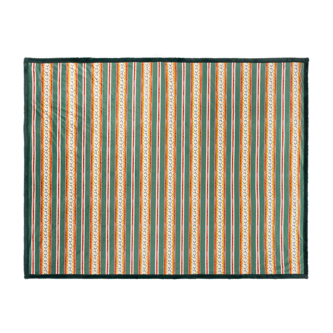 All Wrapped Up 130x180 Throw Emerald/Red - image 3