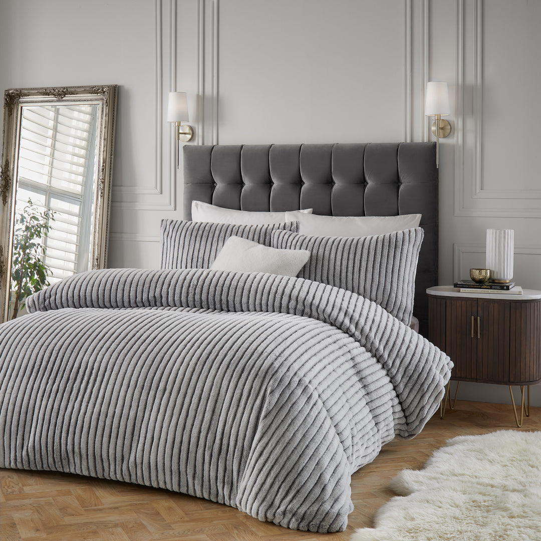 Alpine King Duvet Set Grey