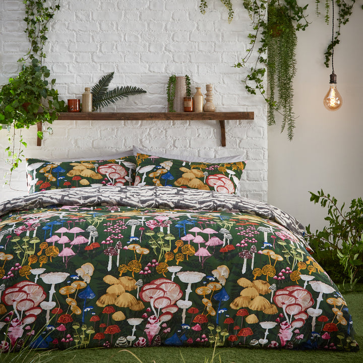 Amanita Single Duvet Set Forest Green - image 2