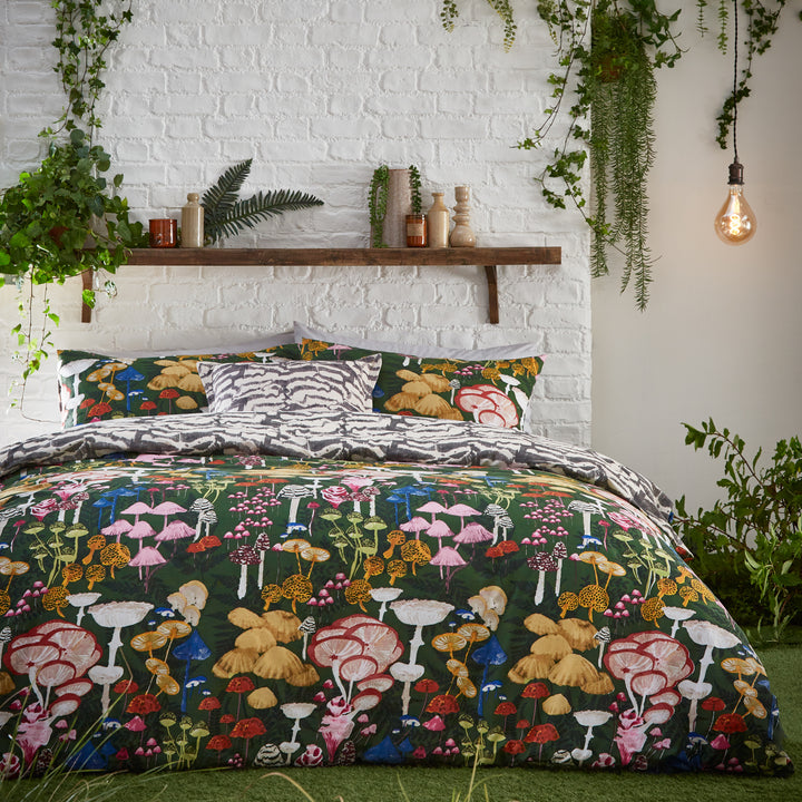 Amanita Single Duvet Set Forest Green