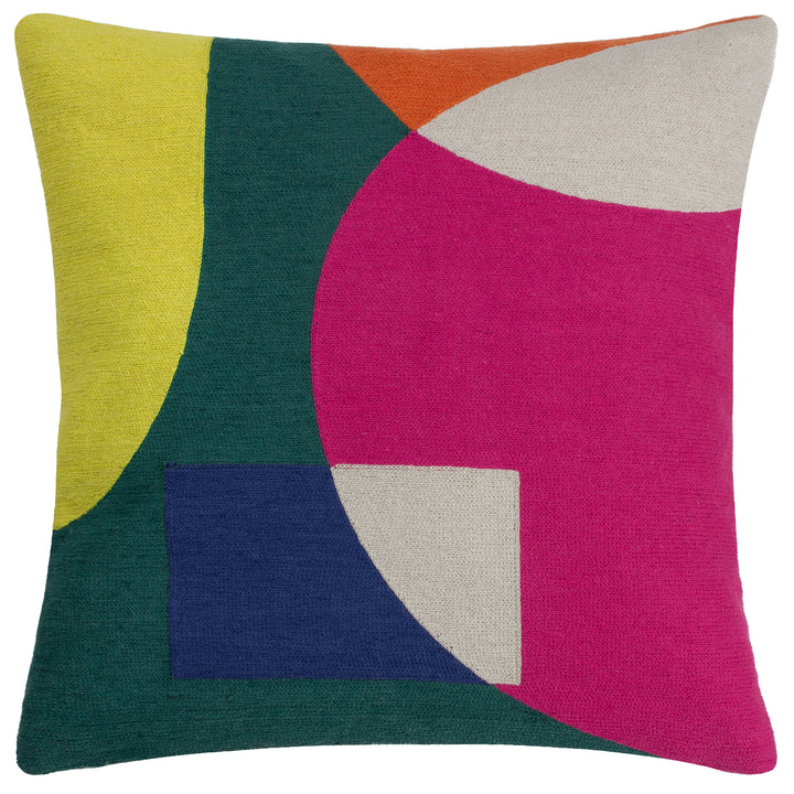 ANJO 45X45 CUSHION CASE GREEN/MULTI