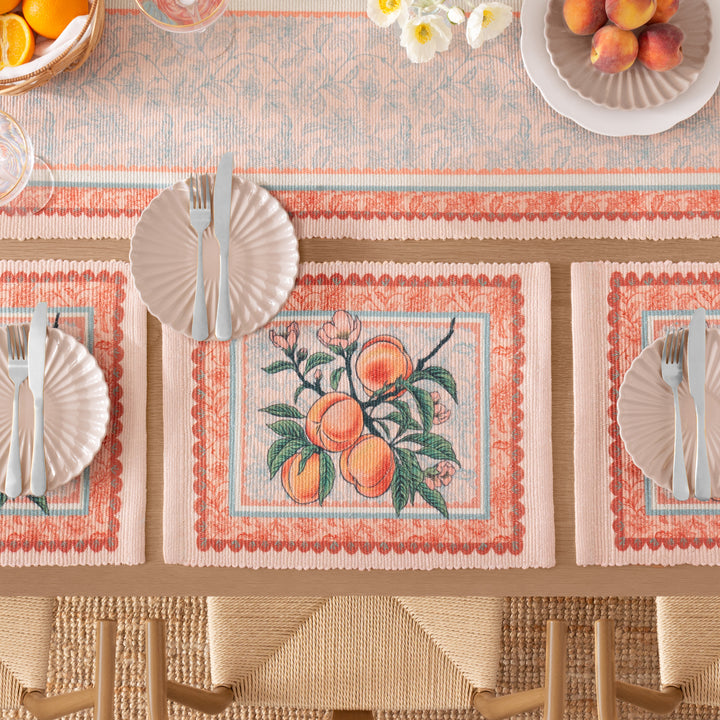 Anemone Peaches 46x36 Set Of 4 Table Placemats Multi - image 2