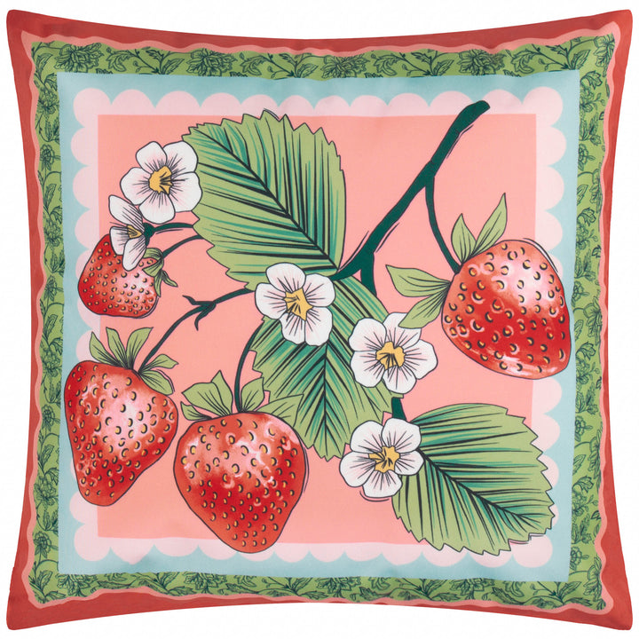 Anemone Strawberries 45x45 Outdoor Cushion Case Multi - image 2