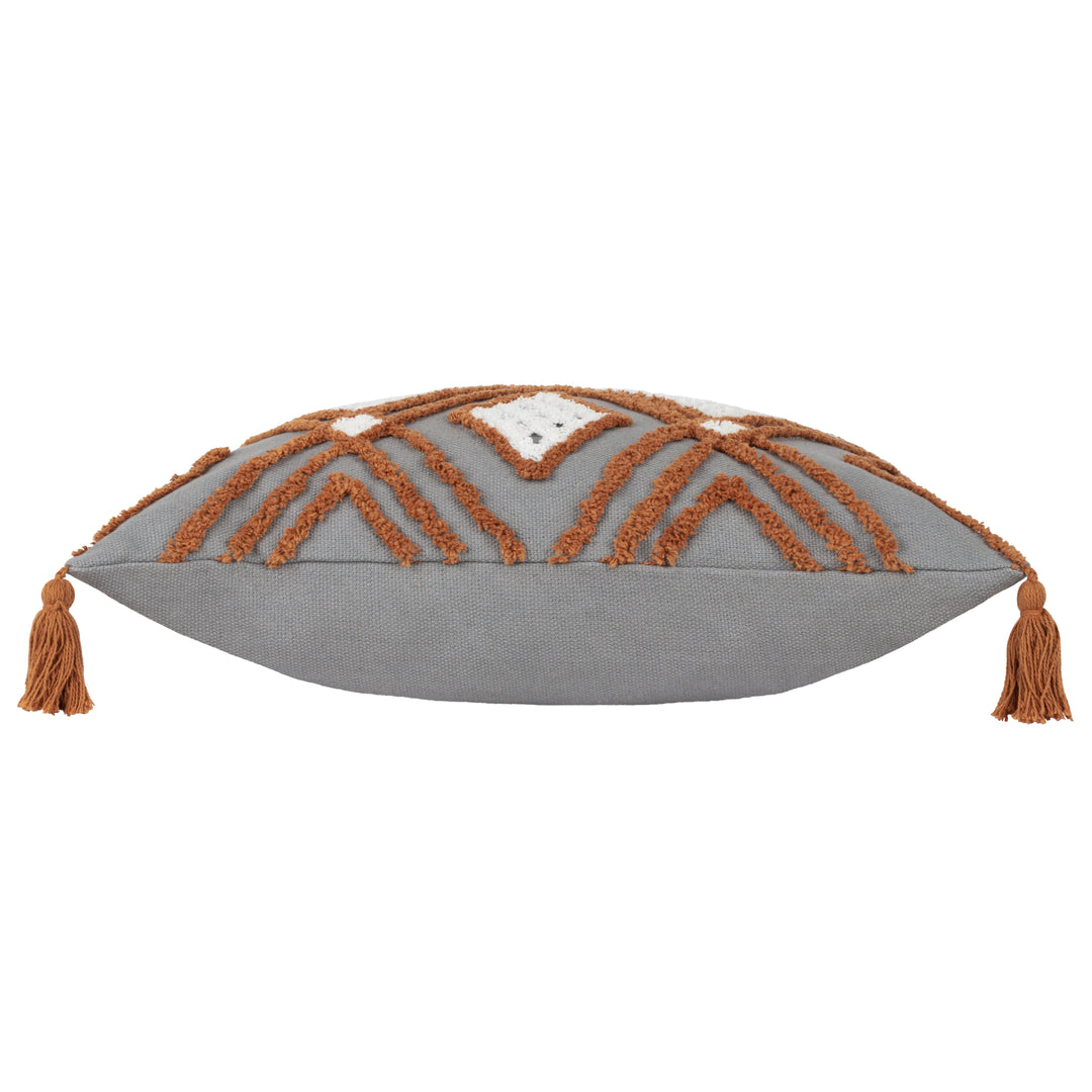 AQUENE 50X50 CUSHION CASE CHARCOAL/BRICK