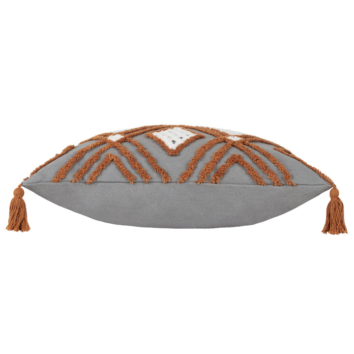 AQUENE 50X50 CUSHION CASE CHARCOAL/BRICK