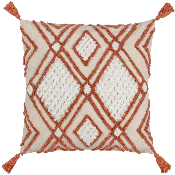AQUENE 50X50 CUSHION CASE NATURAL/BRICK