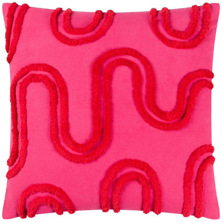 ARCHIE 45X45 CUSHION CASE PINK/RED