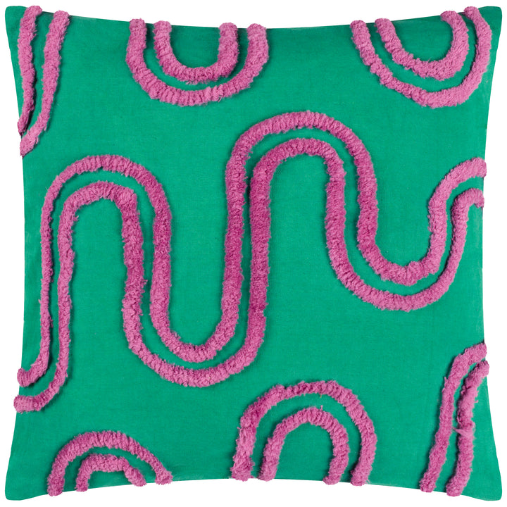ARCHIE 45X45 CUSHION CASE TURQUOISE/PURPLE