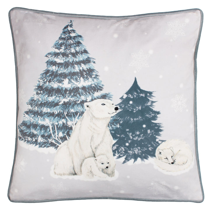 ARCTICUS POLAR BEAR 45X45 CUSHION CASE BLUE