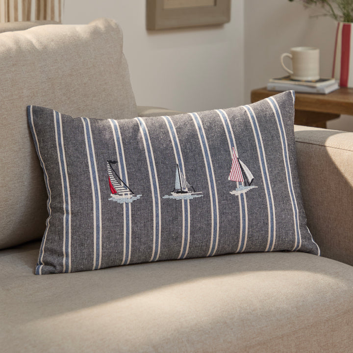 Abersoch Regatta 30x50 Cushion Case Navy