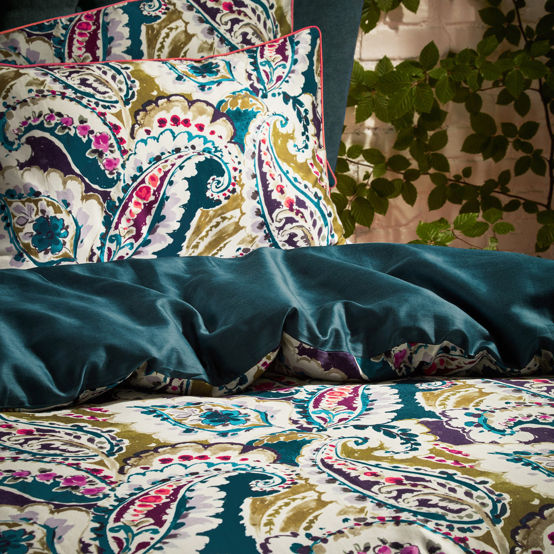 Aretha King Size Duvet Set Teal/Olive - image 2