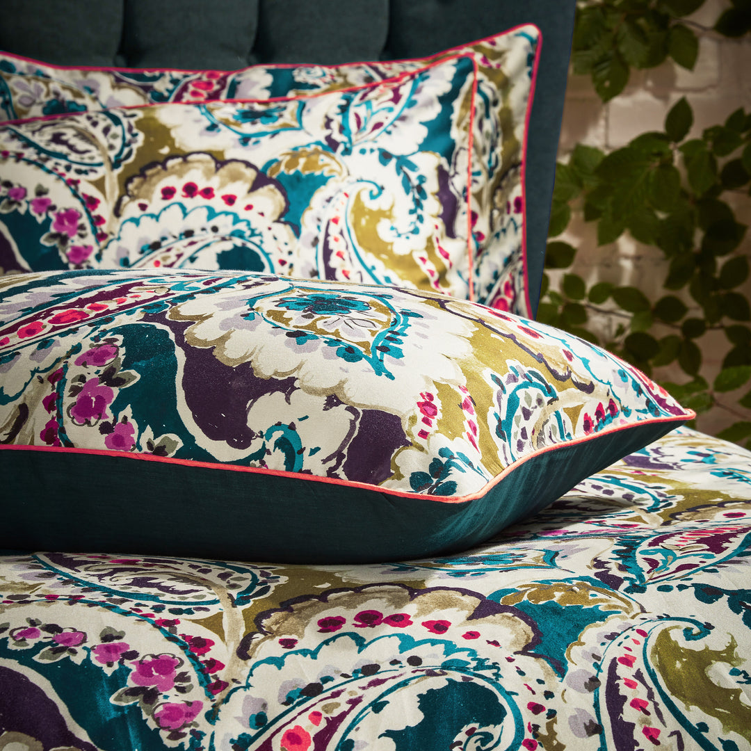Aretha King Size Duvet Set Teal/Olive - image 3
