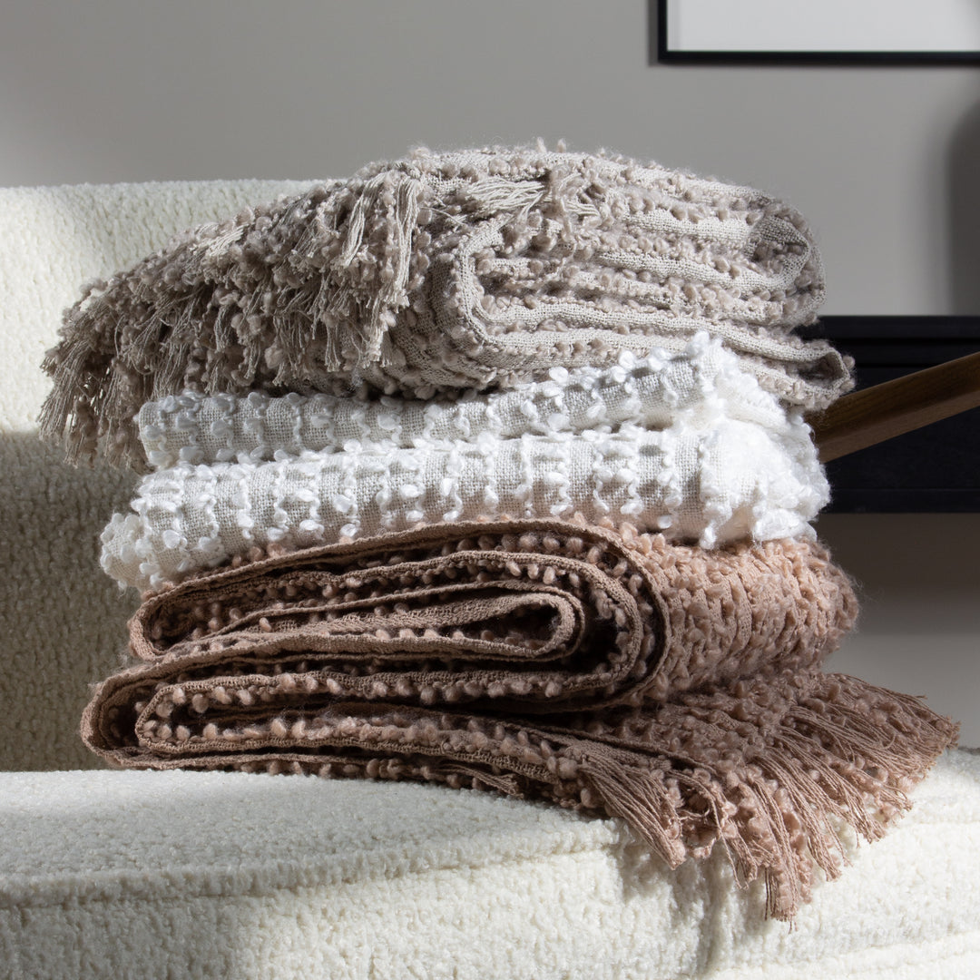 Arvo Boucle Yarn Throw 130x180 Feather - image 6