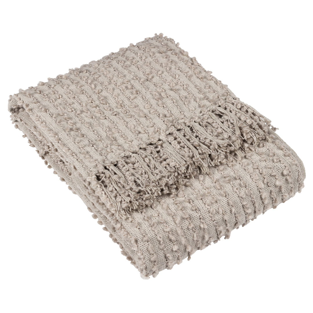 Arvo Boucle Yarn Throw 130x180 Feather - image 2