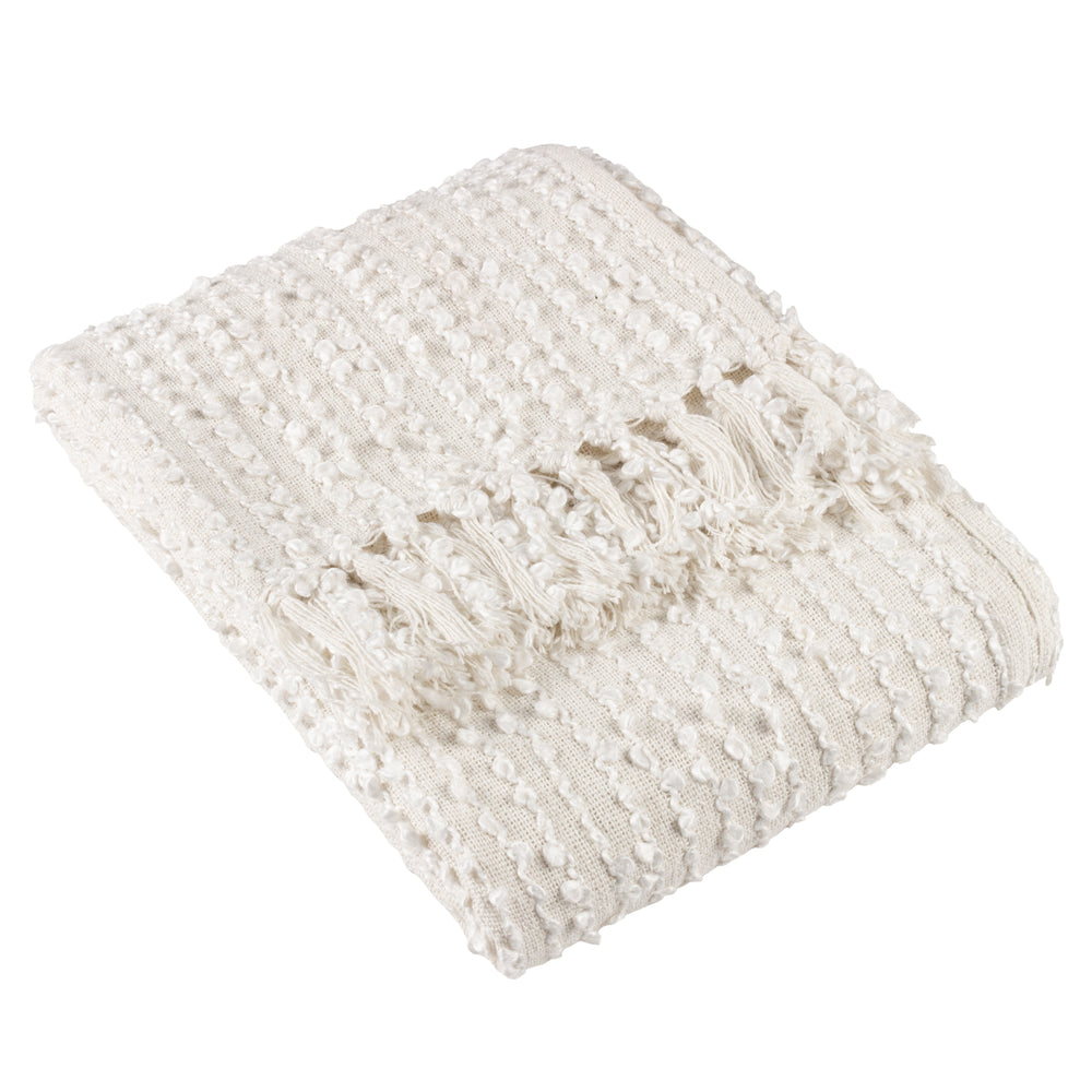 Arvo Boucle Yarn Throw 130x180 Natural - image 2