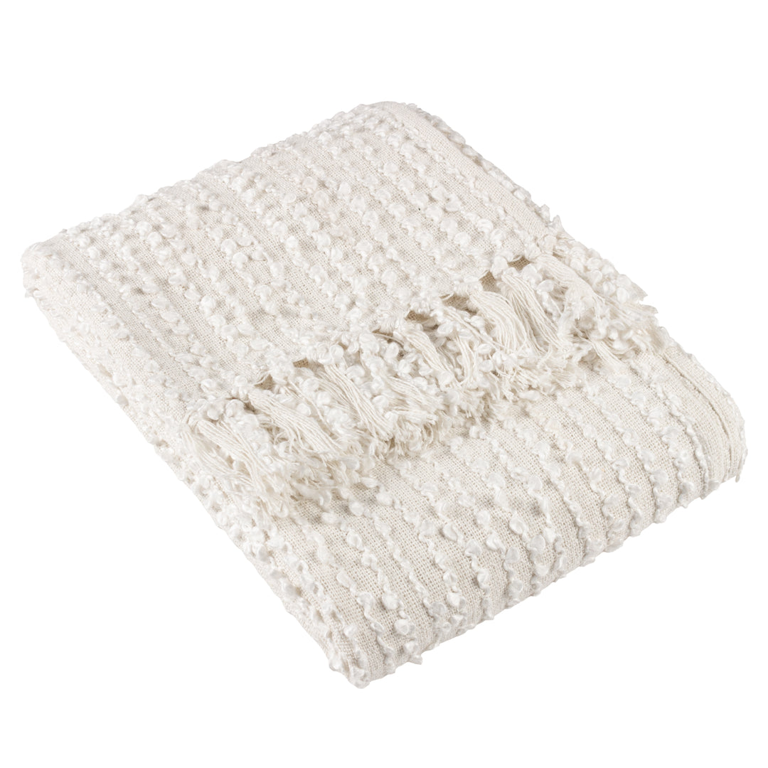 Arvo Boucle Yarn Throw 130x180 Natural - image 2