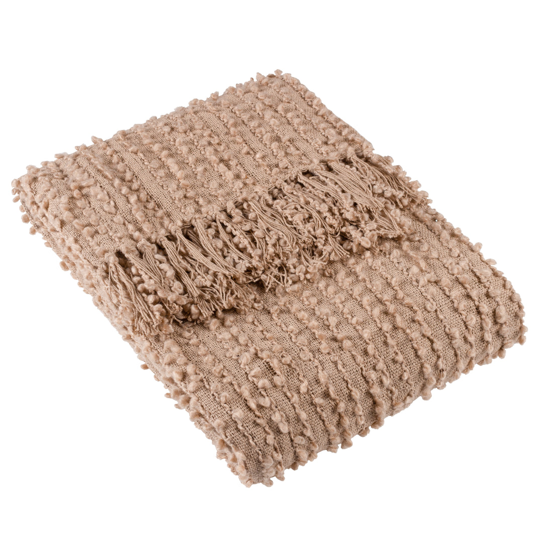 Arvo Boucle Yarn Throw 130x180 Plaster - image 2