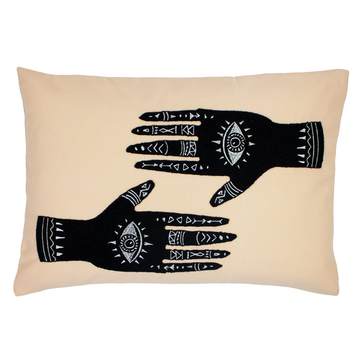 ASHRAM HANDS 35X50 CUSHION CASE BLUSH