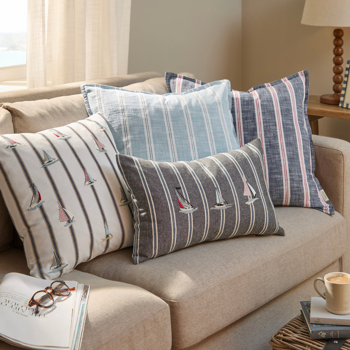 Abersoch Stripe 50x50 Cushion Case Regatta Red - image 4