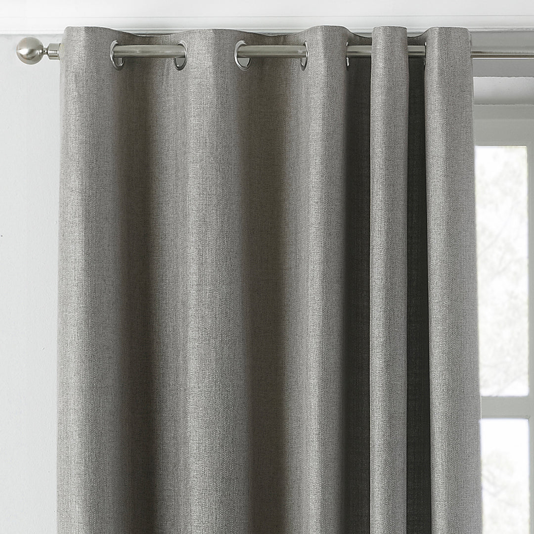 ATLANTIC RING TOP CURTAINS GREY