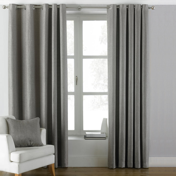 ATLANTIC RING TOP CURTAINS GREY