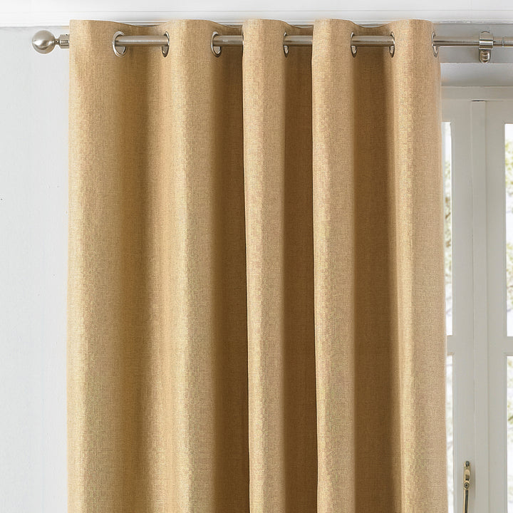 ATLANTIC RING TOP CURTAINS OCHRE