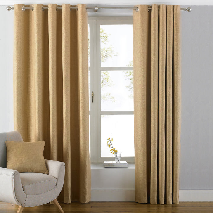 ATLANTIC RING TOP CURTAINS OCHRE